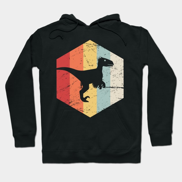 Retro 70s Velociraptor Hoodie by MeatMan